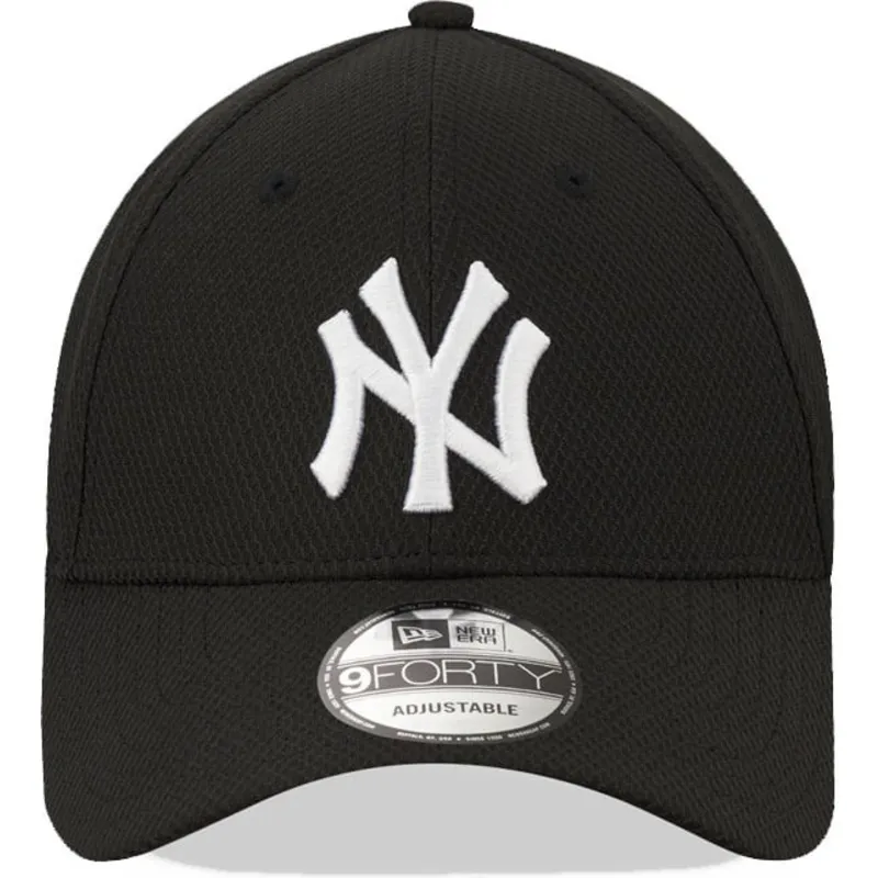 sort-justerbar-kurvet-kasket-9forty-diamond-era-fra-new-york-yankees-mlb-fra-new-era