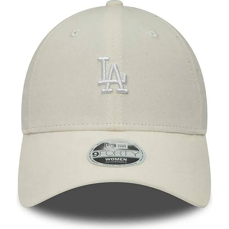 kasketter-buet-beige-justerbar-rem-9forty-cord-mini-fra-los-angeles-dodgers-mlb-af-new-era