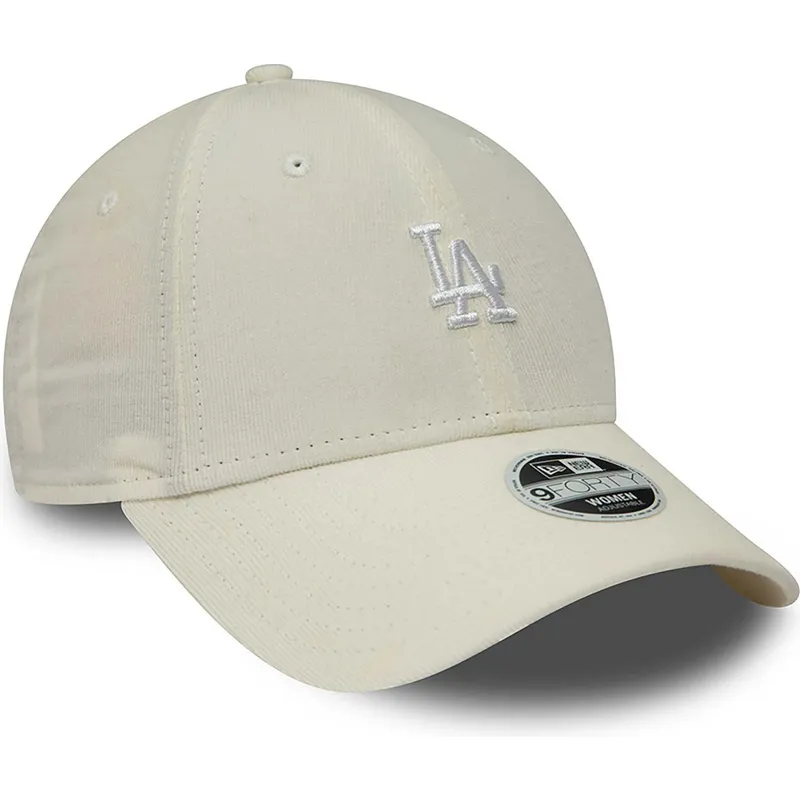 kasketter-buet-beige-justerbar-rem-9forty-cord-mini-fra-los-angeles-dodgers-mlb-af-new-era