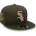 kasketter-flad-gron-snapback-rosa-9fifty-side-patch-fra-chicago-white-sox-mlb-af-new-era