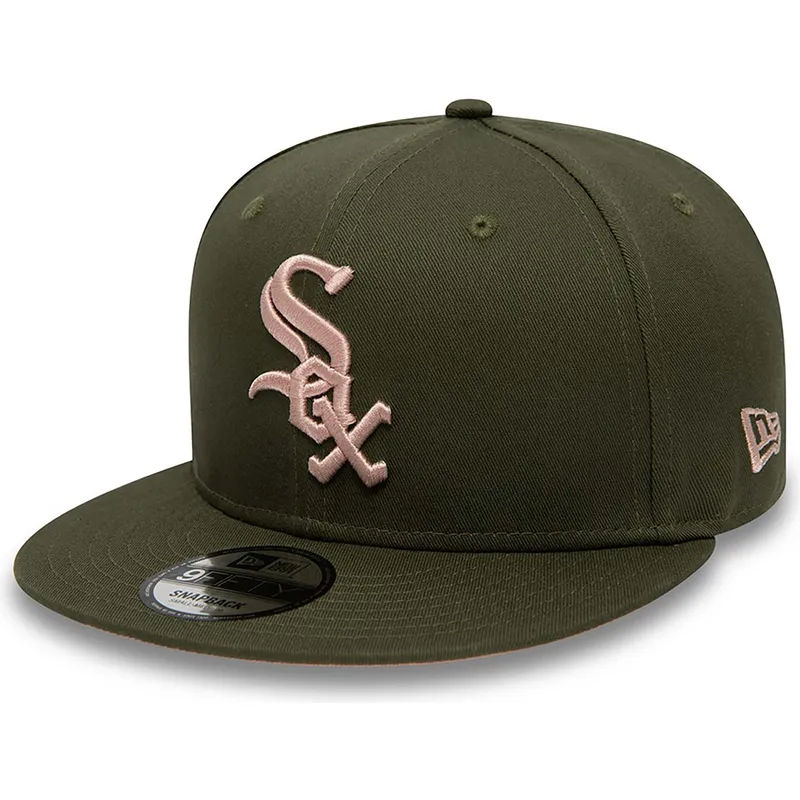 kasketter-flad-gron-snapback-rosa-9fifty-side-patch-fra-chicago-white-sox-mlb-af-new-era