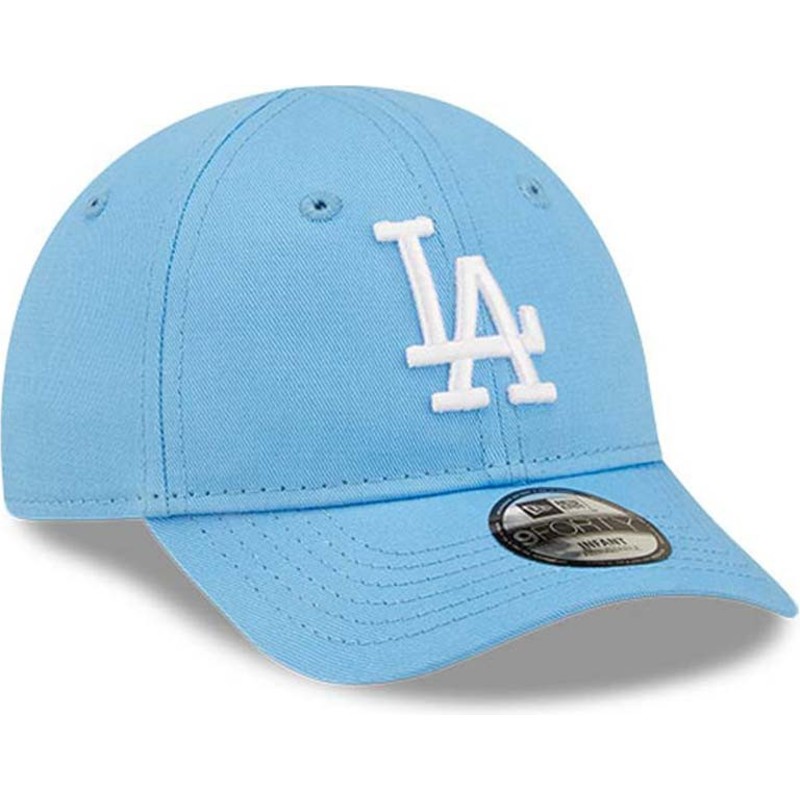 new-era-curved-brim-toddler-9forty-league-essential-los-angeles-dodgers-mlb-light-blue-adjustable-cap
