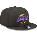 kasketter-flad-sort-snapback-9fifty-neon-pack-fra-los-angeles-lakers-nba-af-new-era