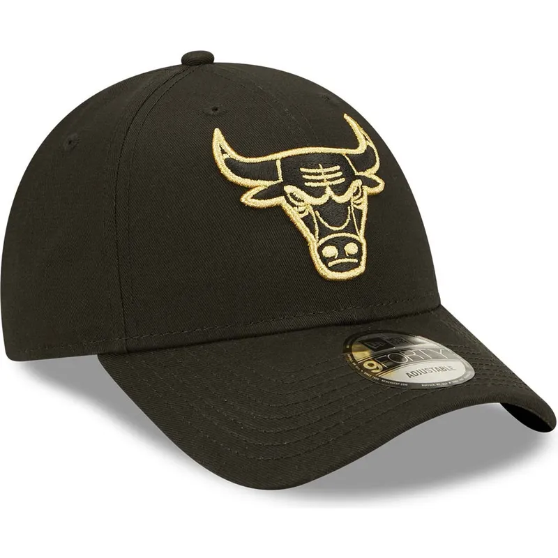 kasketter-buet-sort-justerbar-rem-dorado-9forty-metallic-fra-chicago-bulls-nba-af-new-era kasketter-buet-sort-justerbar-rem-dorado-9forty-metallic-fra-chicago-bulls-nba-af-new-era