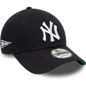 kasketter-buet-marinebla-justerbar-rem-9forty-team-side-patch-fra-new-york-yankees-mlb-af-new-era