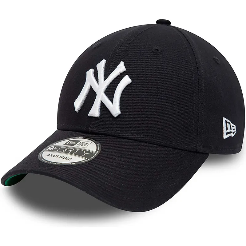 kasketter-buet-marinebla-justerbar-rem-9forty-team-side-patch-fra-new-york-yankees-mlb-af-new-era