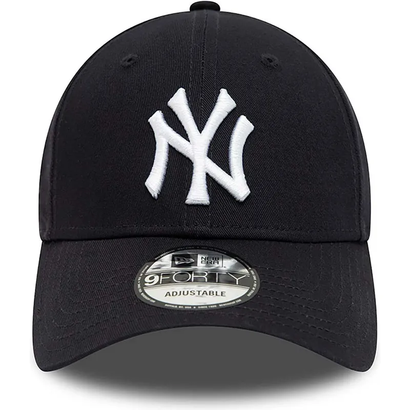 kasketter-buet-marinebla-justerbar-rem-9forty-team-side-patch-fra-new-york-yankees-mlb-af-new-era