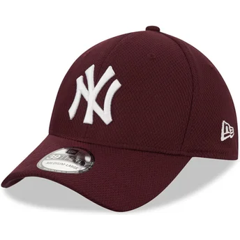 kasketter-buet-rod-tilpasset-granate-39thirty-diamond-era-fra-new-york-yankees-mlb-af-new-era