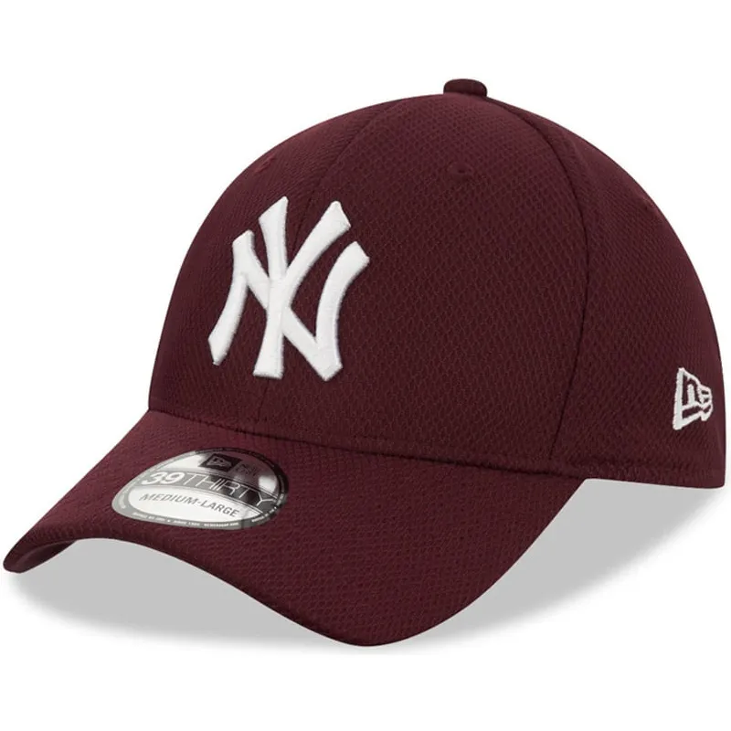 kasketter-buet-rod-tilpasset-granate-39thirty-diamond-era-fra-new-york-yankees-mlb-af-new-era