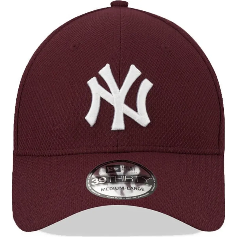 kasketter-buet-rod-tilpasset-granate-39thirty-diamond-era-fra-new-york-yankees-mlb-af-new-era