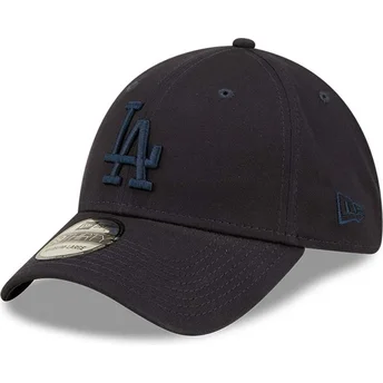 buet-marinebla-justerbar-kasket-med-marineblat-logo-39thirty-league-essential-fra-los-angeles-dodgers-mlb-fra-new-era
