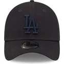 buet-marinebla-justerbar-kasket-med-marineblat-logo-39thirty-league-essential-fra-los-angeles-dodgers-mlb-fra-new-era