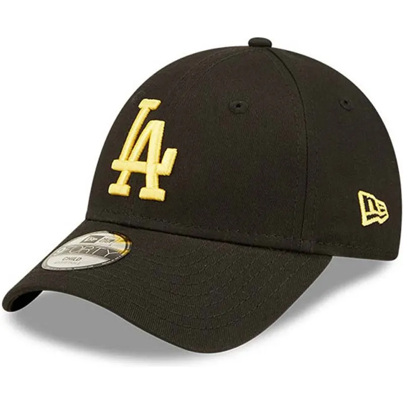 kasketter-buet-sort-justerbar-rem-til-barn-dorado-9forty-league-essential-fra-los-angeles-dodgers-mlb-af-new-era