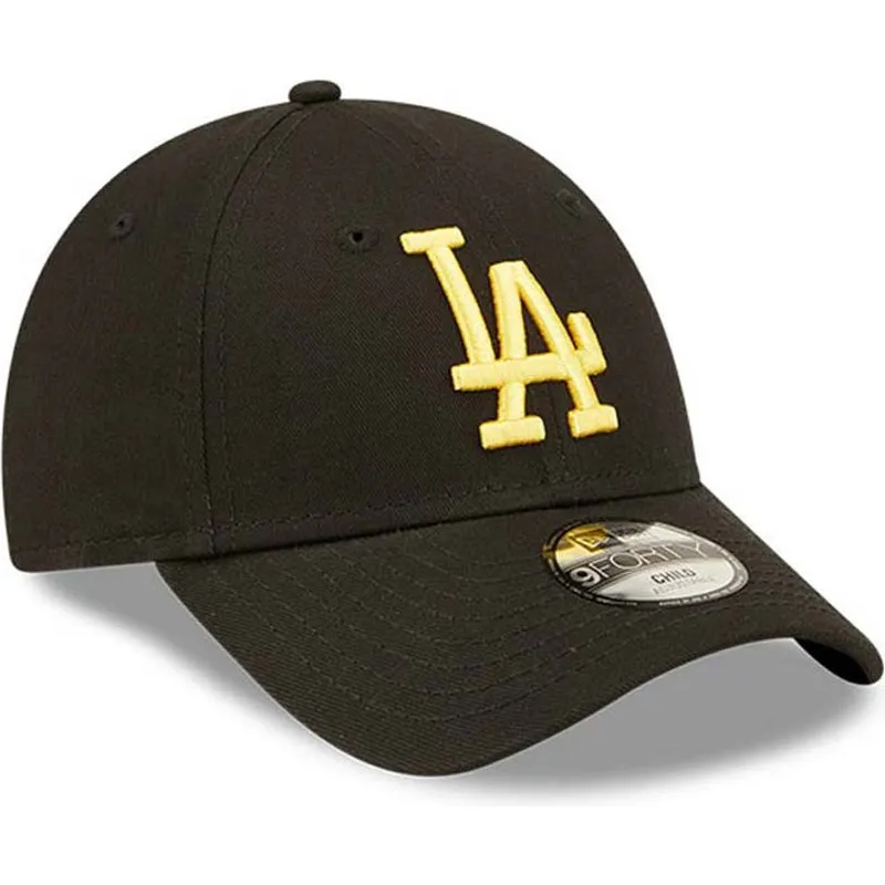 kasketter-buet-sort-justerbar-rem-til-barn-dorado-9forty-league-essential-fra-los-angeles-dodgers-mlb-af-new-era