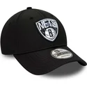 kasketter-buet-sort-justerbar-rem-9forty-print-infill-fra-brooklyn-nets-nba-af-new-era