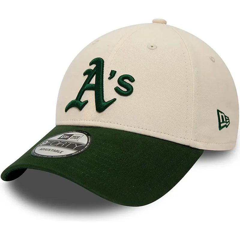 kasketter-buet-beige-justerbar-rem-9forty-fra-oakland-athletics-mlb-af-new-era kasketter-buet-beige-justerbar-rem-9forty-fra-oakland-athletics-mlb-af-new-era