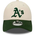 justerbar-9forty-oakland-athletics-mlb-beige-og-gron-buet-kasket-fra-new-era