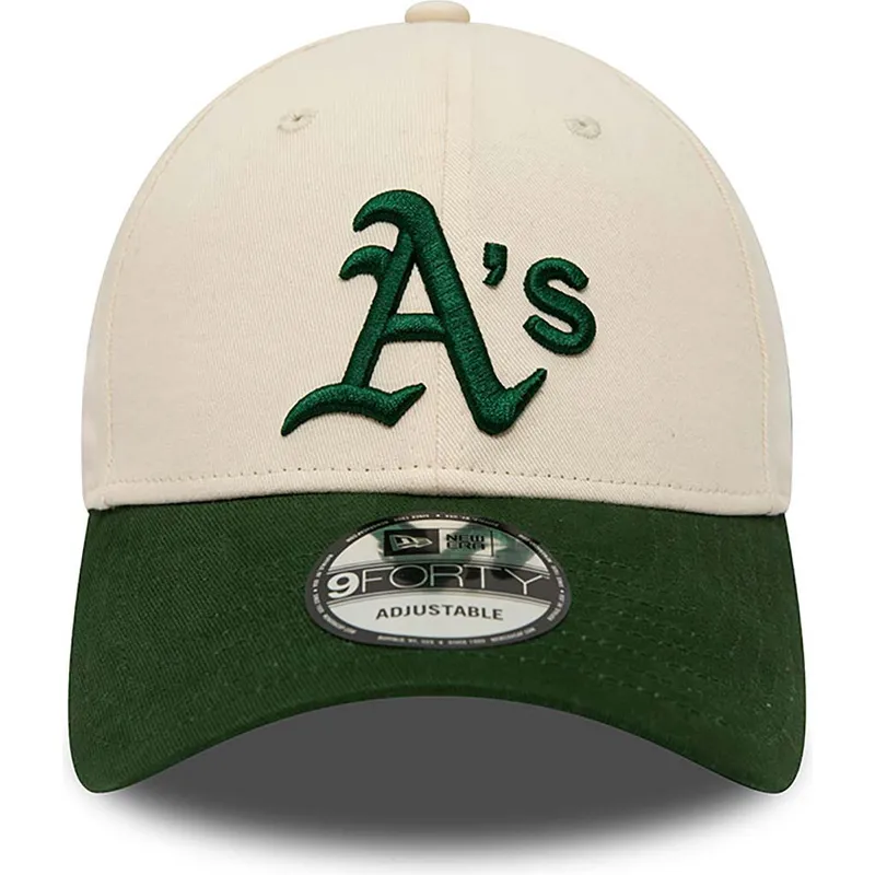 kasketter-buet-beige-justerbar-rem-9forty-fra-oakland-athletics-mlb-af-new-era kasketter-buet-beige-justerbar-rem-9forty-fra-oakland-athletics-mlb-af-new-era