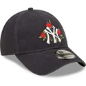 new-era-new-york-yankees-mlb-9forty-flower-justerbar-marinebla-buet-kasket