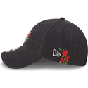 kasketter-buet-marinebla-justerbar-rem-9forty-flower-fra-new-york-yankees-mlb-af-new-era