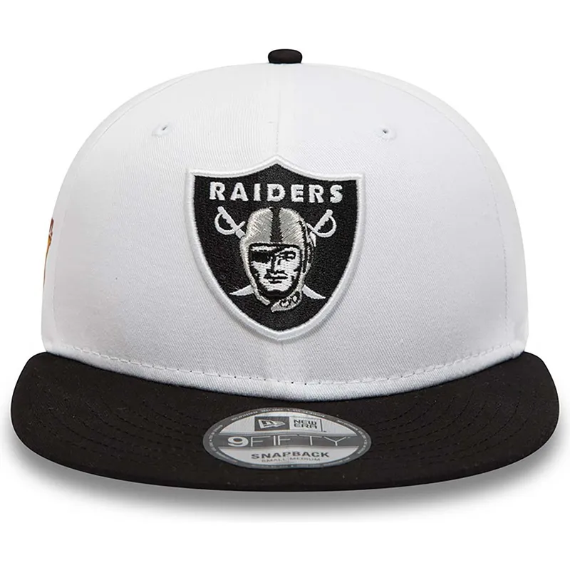 kasketter-flad-hvid-snapback-9fifty-crown-patches-super-bowl-xv-fra-las-vegas-raiders-nfl-af-new-era