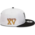 kasketter-flad-hvid-snapback-9fifty-crown-patches-super-bowl-xv-fra-las-vegas-raiders-nfl-af-new-era
