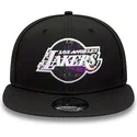 kasketter-flad-sort-snapback-9fifty-print-infill-fra-los-angeles-lakers-nba-af-new-era