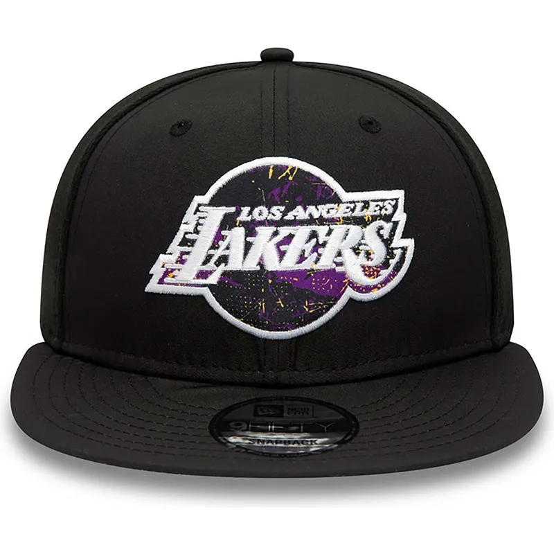 kasketter-flad-sort-snapback-9fifty-print-infill-fra-los-angeles-lakers-nba-af-new-era