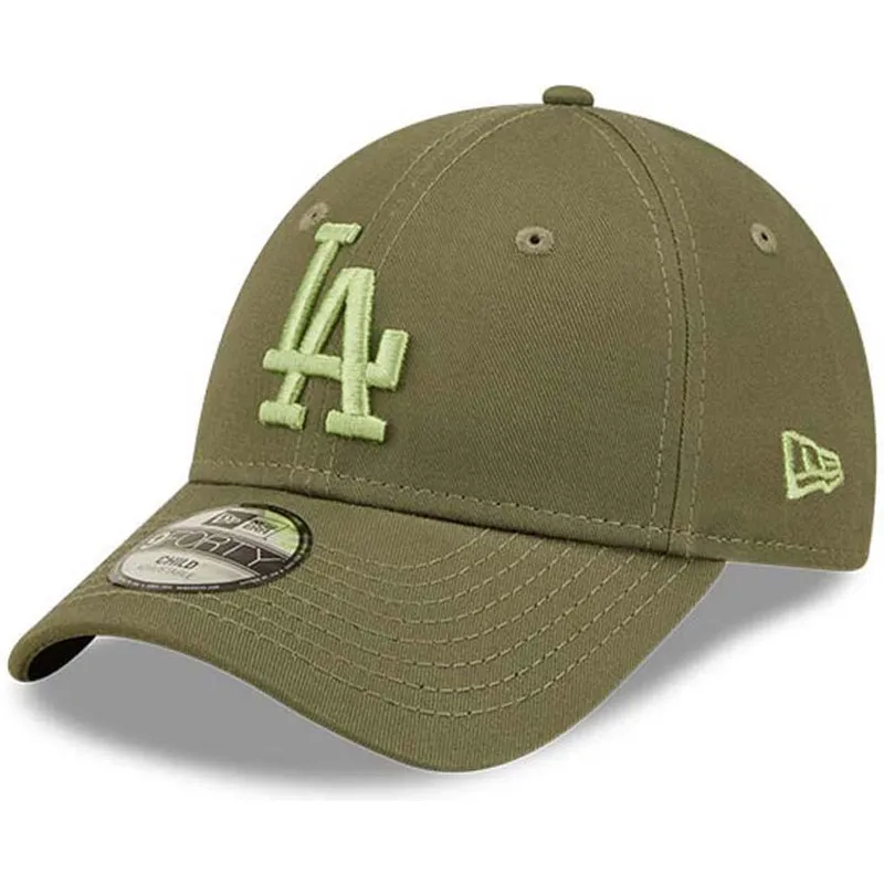 kasketter-buet-gron-justerbar-rem-til-barn-9forty-league-essential-fra-los-angeles-dodgers-mlb-af-new-era