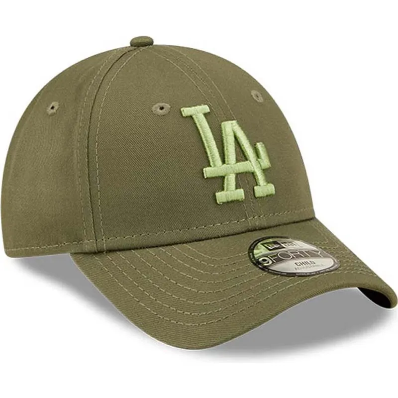 kasketter-buet-gron-justerbar-rem-til-barn-9forty-league-essential-fra-los-angeles-dodgers-mlb-af-new-era