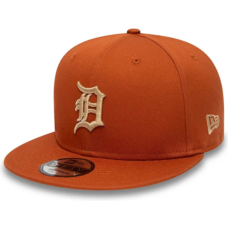 kasketter-flad-brun-snapback-9fifty-side-patch-fra-detroit-tigers-mlb-af-new-era kasketter-flad-brun-snapback-9fifty-side-patch-fra-detroit-tigers-mlb-af-new-era