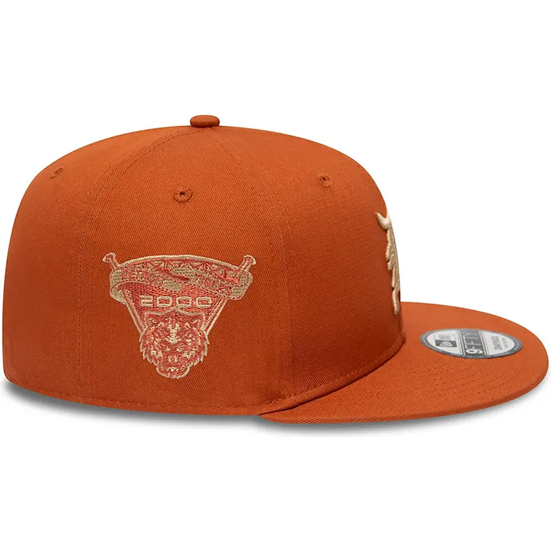 kasketter-flad-brun-snapback-9fifty-side-patch-fra-detroit-tigers-mlb-af-new-era kasketter-flad-brun-snapback-9fifty-side-patch-fra-detroit-tigers-mlb-af-new-era