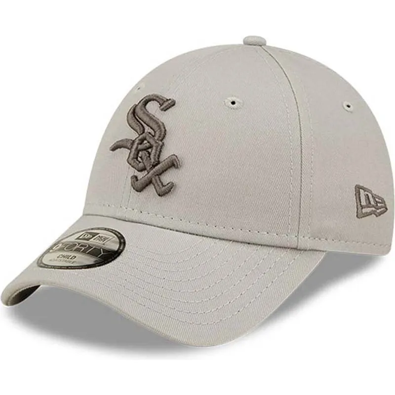 kasketter-buet-beige-justerbar-rem-til-barn-9forty-league-essential-fra-chicago-white-sox-mlb-af-new-era