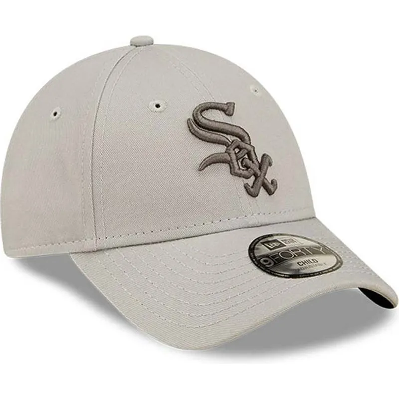 kasketter-buet-beige-justerbar-rem-til-barn-9forty-league-essential-fra-chicago-white-sox-mlb-af-new-era