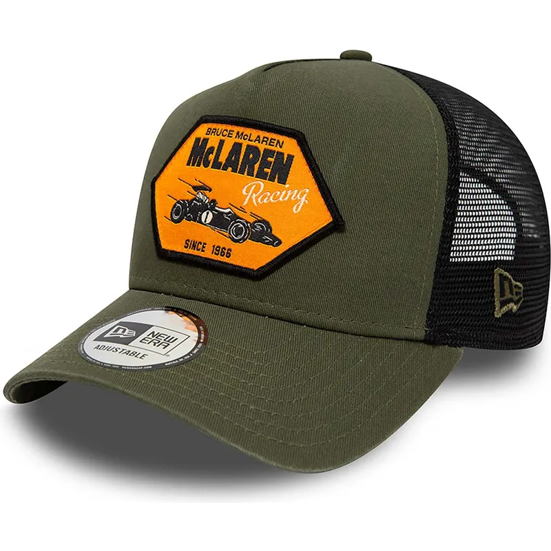 kasketter-buet-gron-snapback-bruce-mclaren-a-frame-lifestyle-fra-mclaren-racing-formula-1-af-new-era