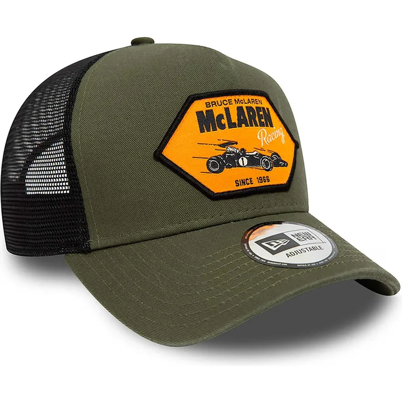 kasketter-buet-gron-snapback-bruce-mclaren-a-frame-lifestyle-fra-mclaren-racing-formula-1-af-new-era
