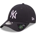 kasketter-buet-marinebla-justerbar-rem-9forty-repreve-fra-new-york-yankees-mlb-af-new-era