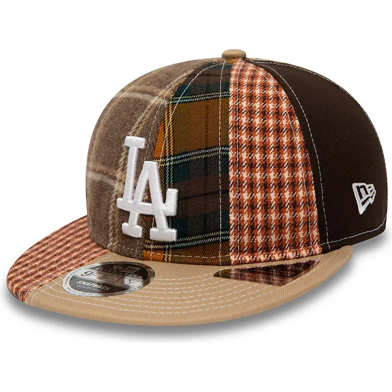 kasketter-flad-brun-justerbar-rem-9fifty-patch-panel-fra-los-angeles-dodgers-mlb-af-new-era kasketter-flad-brun-justerbar-rem-9fifty-patch-panel-fra-los-angeles-dodgers-mlb-af-new-era