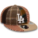kasketter-flad-brun-justerbar-rem-9fifty-patch-panel-fra-los-angeles-dodgers-mlb-af-new-era