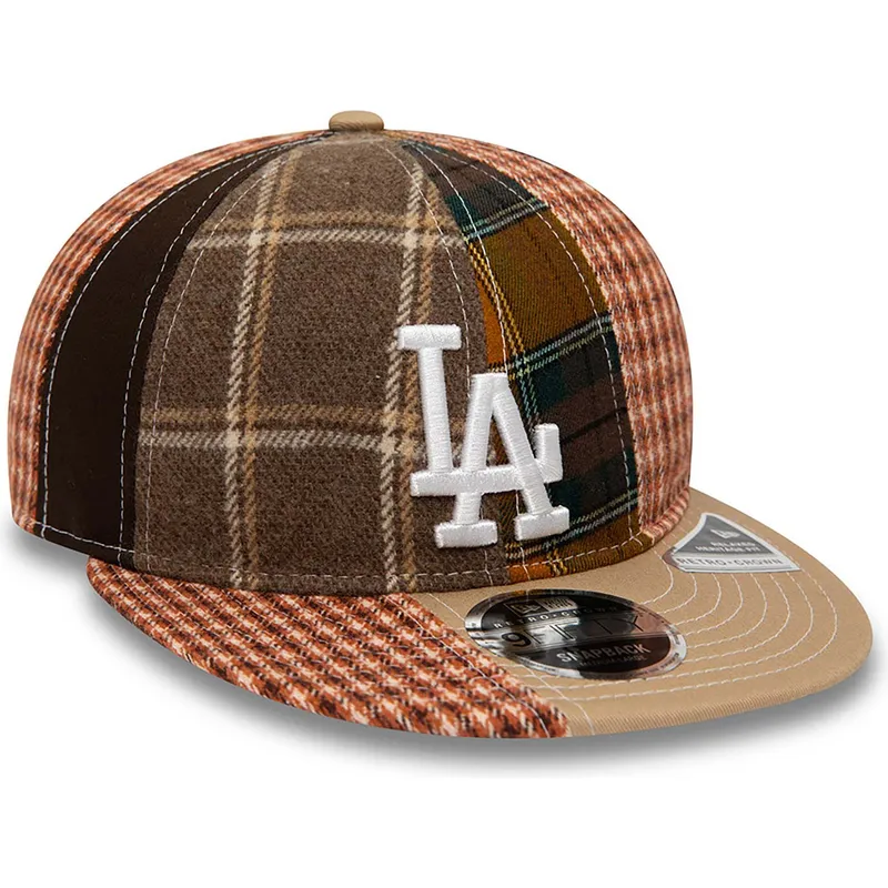 kasketter-flad-brun-justerbar-rem-9fifty-patch-panel-fra-los-angeles-dodgers-mlb-af-new-era kasketter-flad-brun-justerbar-rem-9fifty-patch-panel-fra-los-angeles-dodgers-mlb-af-new-era