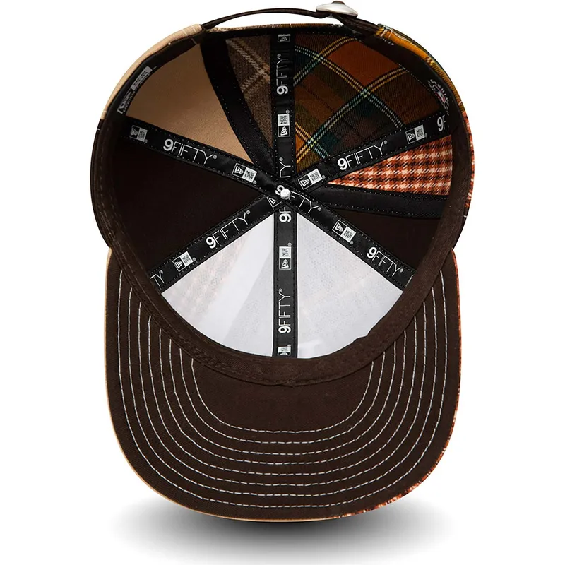 kasketter-flad-brun-justerbar-rem-9fifty-patch-panel-fra-los-angeles-dodgers-mlb-af-new-era kasketter-flad-brun-justerbar-rem-9fifty-patch-panel-fra-los-angeles-dodgers-mlb-af-new-era