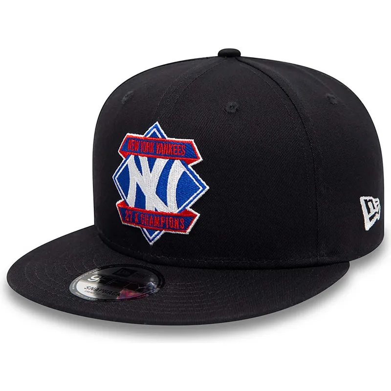kasketter-flad-marinebla-snapback-9fifty-diamond-patch-fra-new-york-yankees-mlb-af-new-era
