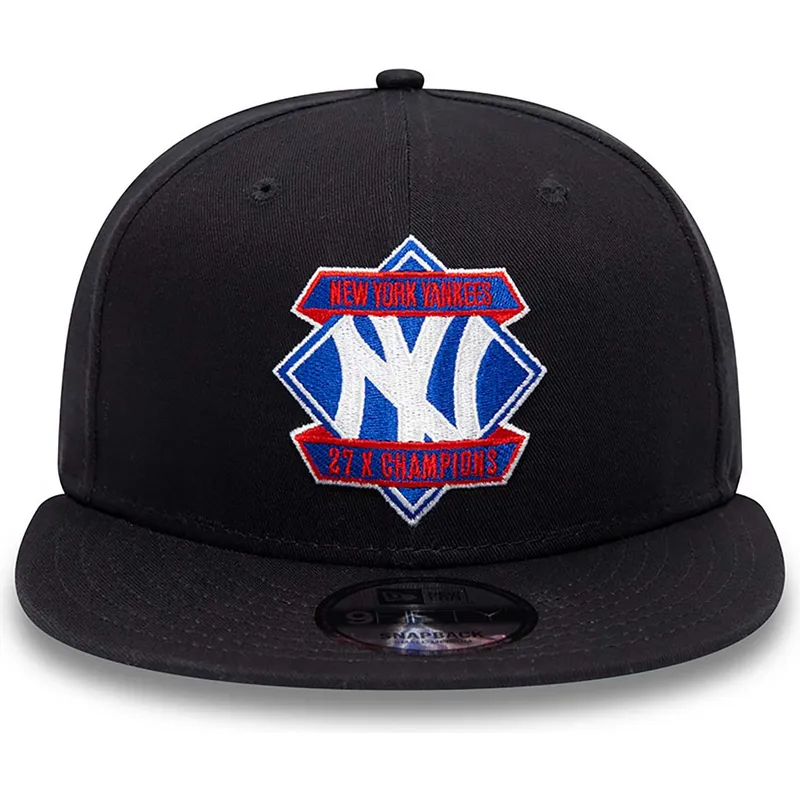 kasketter-flad-marinebla-snapback-9fifty-diamond-patch-fra-new-york-yankees-mlb-af-new-era