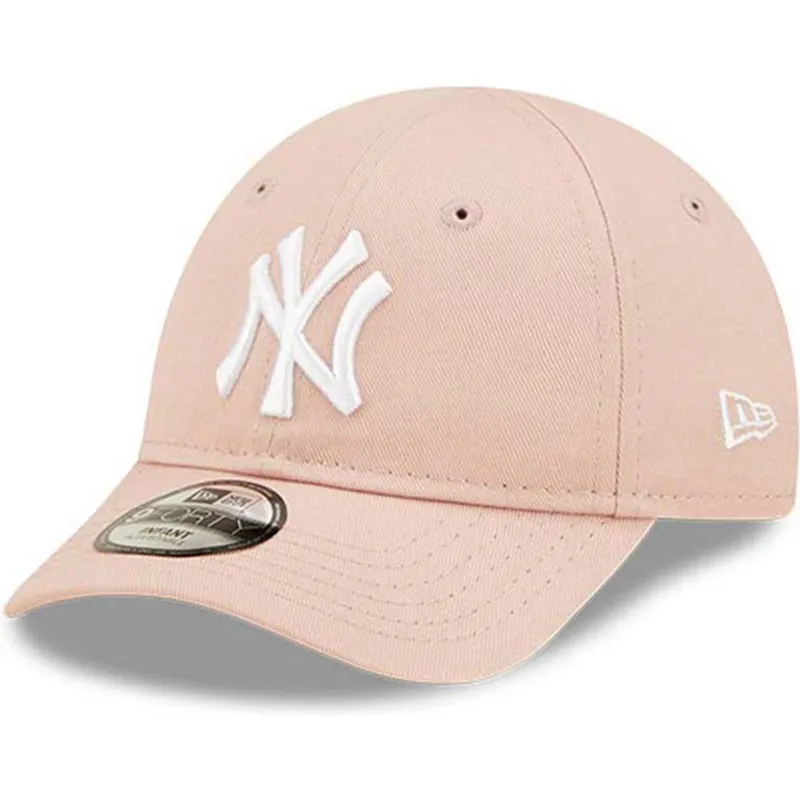 kasketter-buet-rosa-justerbar-rem-til-barn-pequeno-9forty-league-essential-fra-new-york-yankees-mlb-af-new-era