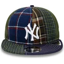 kasketter-flad-marinebla-justerbar-rem-9fifty-patch-panel-fra-new-york-yankees-mlb-af-new-era