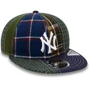 kasketter-flad-marinebla-justerbar-rem-9fifty-patch-panel-fra-new-york-yankees-mlb-af-new-era