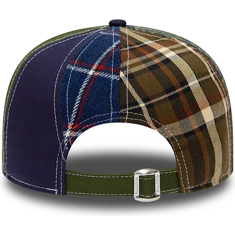 kasketter-flad-marinebla-justerbar-rem-9fifty-patch-panel-fra-new-york-yankees-mlb-af-new-era
