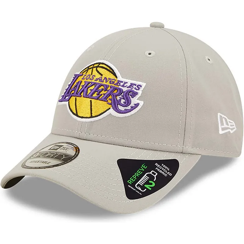 kasketter-buet-gra-justerbar-rem-9forty-repreve-fra-los-angeles-lakers-nba-af-new-era kasketter-buet-gra-justerbar-rem-9forty-repreve-fra-los-angeles-lakers-nba-af-new-era