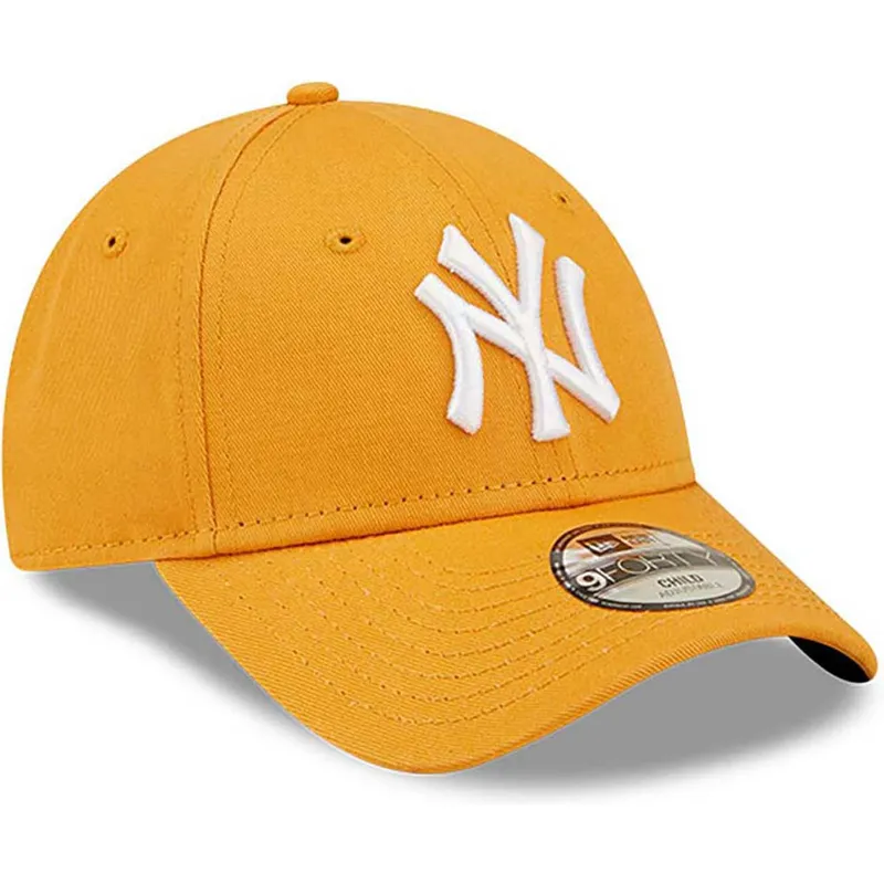 kasketter-buet-orange-justerbar-rem-til-barn-9forty-league-essential-fra-new-york-yankees-mlb-af-new-era kasketter-buet-orange-justerbar-rem-til-barn-9forty-league-essential-fra-new-york-yankees-mlb-af-new-era