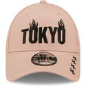 new-era-curved-brim-tokyo-9forty-graphic-pink-adjustable-cap
